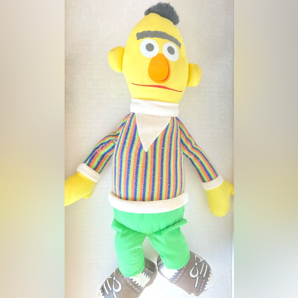 Sesame Street Vintage collectible stuffed muppet character m Bert soft whimsical